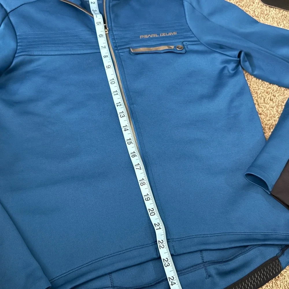 Pearl Izumi‎ Mens Blue Full Zip Cycling Jacket Large Back Pocket Size M EE25